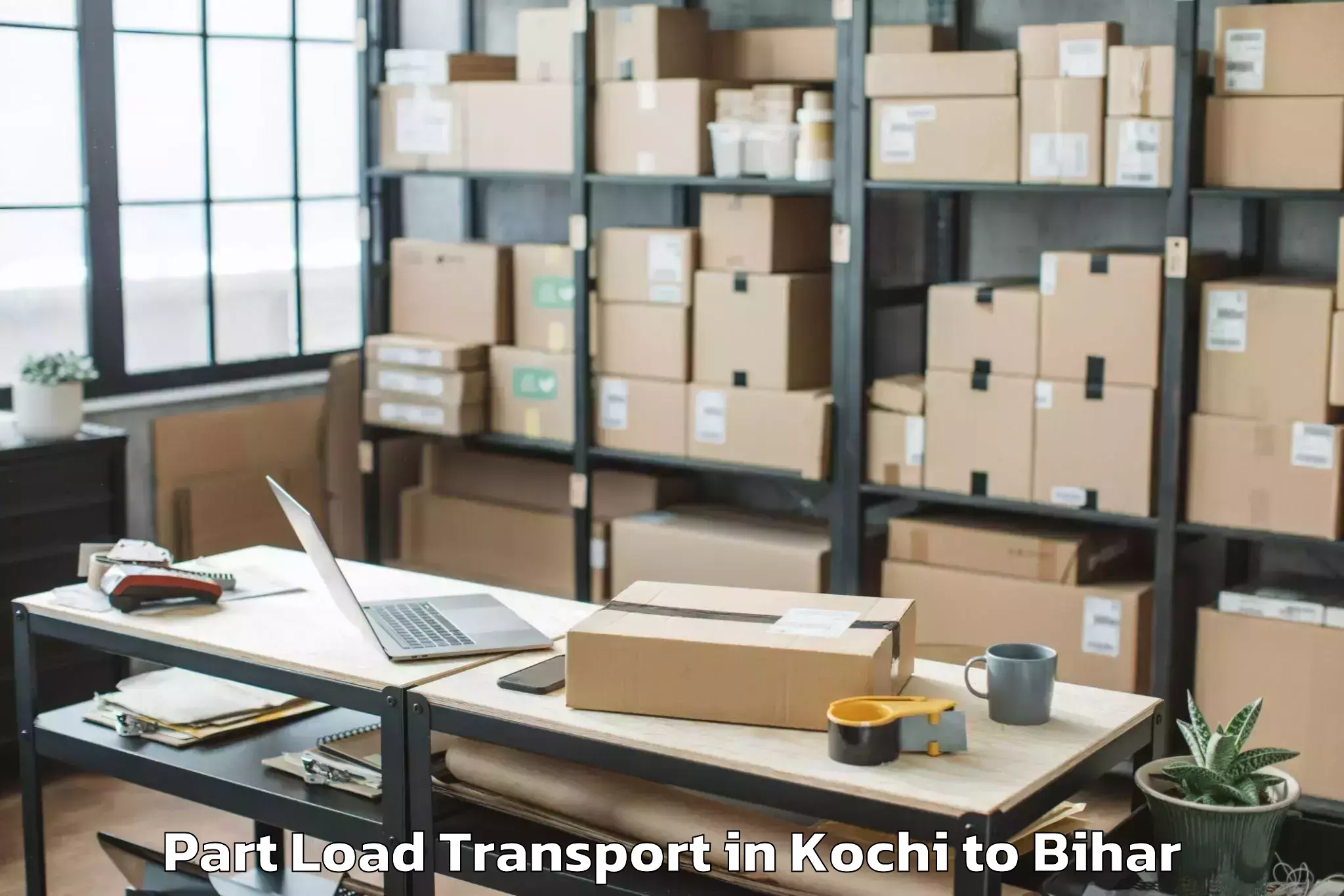 Reliable Kochi to Muzaffarpur Airport Mzu Part Load Transport